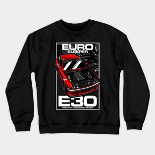 BMW E30 ENGINE BAY RED - PAPAYA STREETART Crewneck Sweatshirt